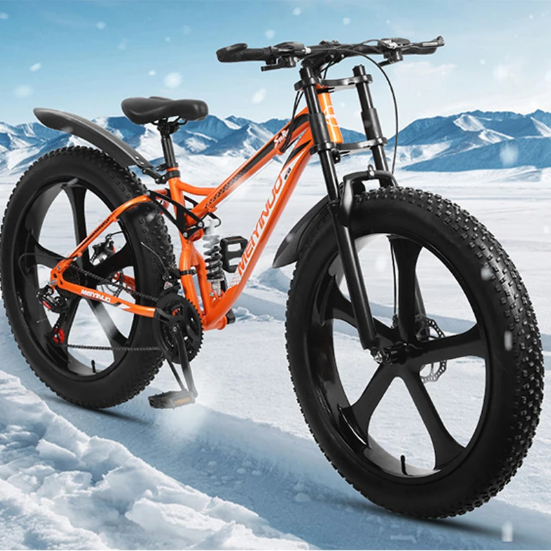 

Wholesale Mountain Bike Full Suspension down hill bicycle 26inch 21 speed Snow Beach Bike with fat tire