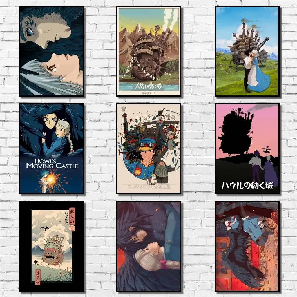 27 Designs Ghibli Movie Howl's Moving Castle Whitepaper Poster Painting Wall Sticker for Coffee House Bar
27 Designs Ghibli Movie Howl's Moving Castle Whitepaper Poster Painting Wall Sticker for Coffee House Bar