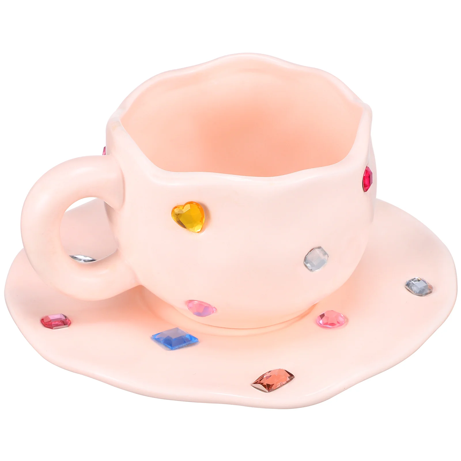 

Water Cup With Handle Cappuccino Mug Ceramic Cups Juice Mugs Coffee Milk Saucer