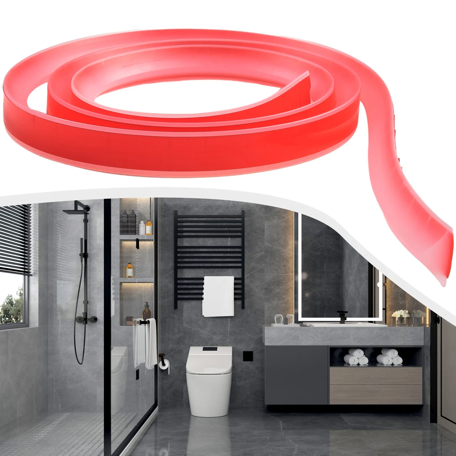 Silicone Bathroom Water Retaining Strip Washing Machine Basin Stove Bathroom Dry Wet Separation Shower Dam Barrier Seal Strip
Silicone Bathroom Water Retaining Strip Washing Machine Basin Stove Bathroom Dry Wet Separation Shower Dam Barrier Seal Strip