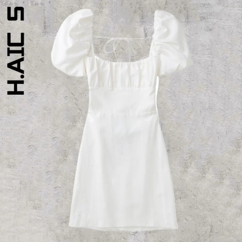 H.Aic S Women New Dress Simple Dresses For Women 2022 Basic square neck short puff sleeves backless crossover straps dress
H.Aic S Women New Dress Simple Dresses For Women 2022 Basic square neck short puff sleeves backless crossover straps dress