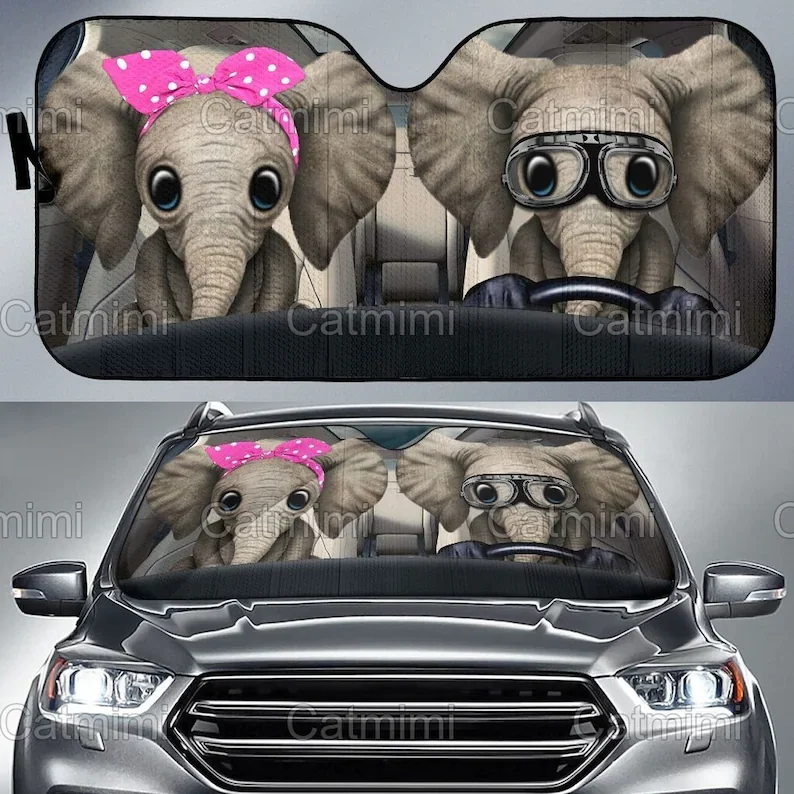 Elephant Driver Car Sun Shade, Elephant Car Decor, Funny Elephant Sunshade, Car Windshield Shade, Auto Sun Shade, Mother Gift PH
Elephant Driver Car Sun Shade, Elephant Car Decor, Funny Elephant Sunshade, Car Windshield Shade, Auto Sun Shade, Mother Gift PH