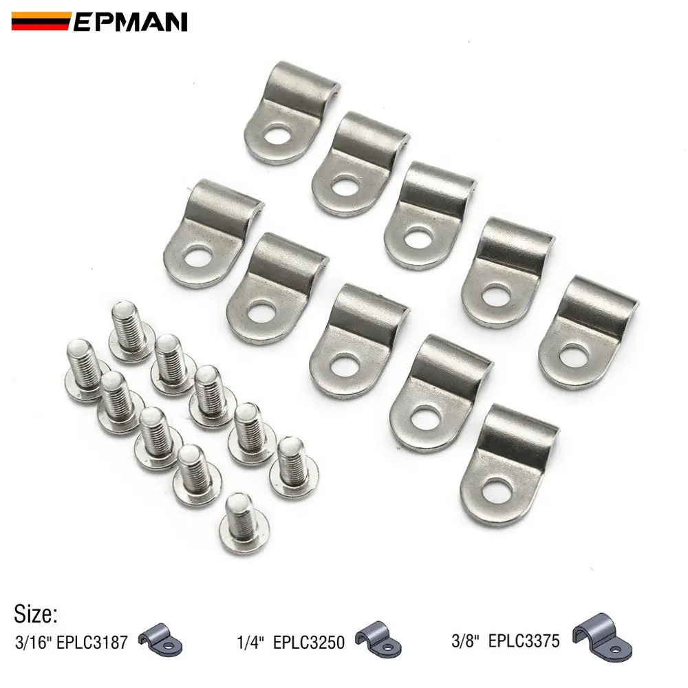 EPMAN Single Line Clamp Fuel Line Clamps 3/8"&3/16"& 1/4" SS 1 Pack Suit Fuel, Air, Electrical, Brake, Lines Ect EPLC3187
EPMAN Single Line Clamp Fuel Line Clamps 3/8"&3/16"& 1/4" SS 1 Pack Suit Fuel, Air, Electrical, Brake, Lines Ect EPLC3187