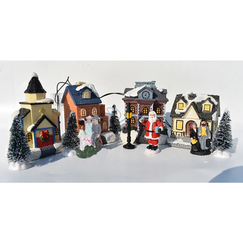 Christmas Scene Village Snow House Sets Christmas Ornaments LED Light Up Operated Christmas Tabletop Ornamnet
Christmas Scene Village Snow House Sets Christmas Ornaments LED Light Up Operated Christmas Tabletop Ornamnet