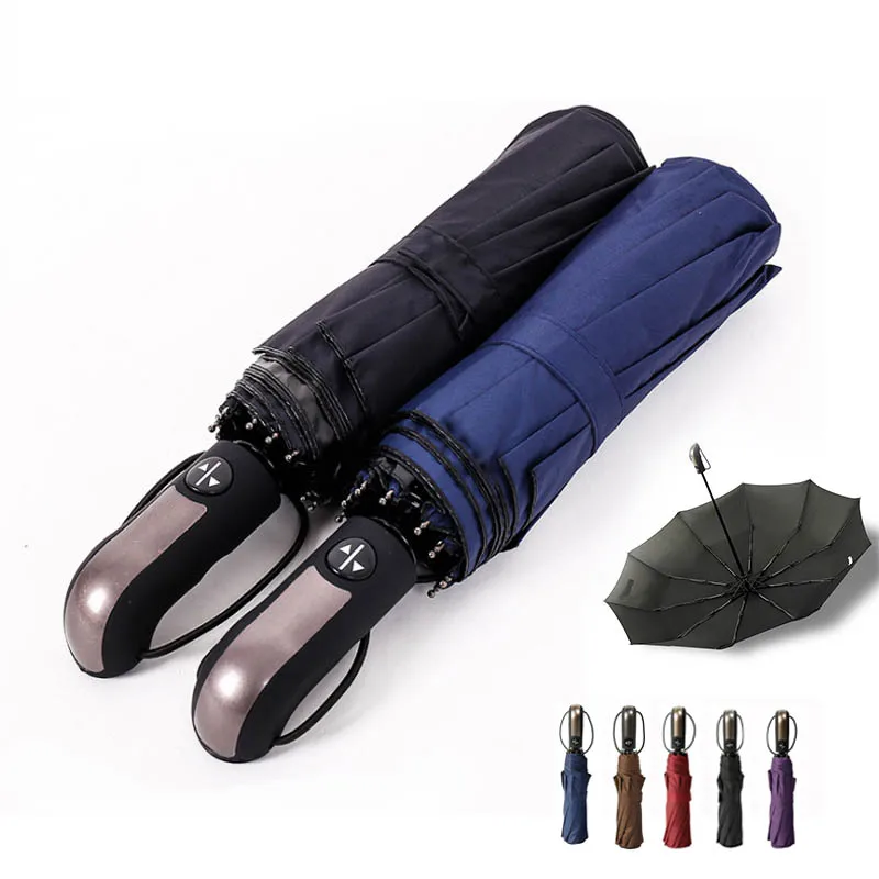 Portable 10 Bone Automatic Commercial Umbrellas Windproof Dual-purpose Umbrella 3 Folding Sunny Rainy Umbrella
Portable 10 Bone Automatic Commercial Umbrellas Windproof Dual-purpose Umbrella 3 Folding Sunny Rainy Umbrella