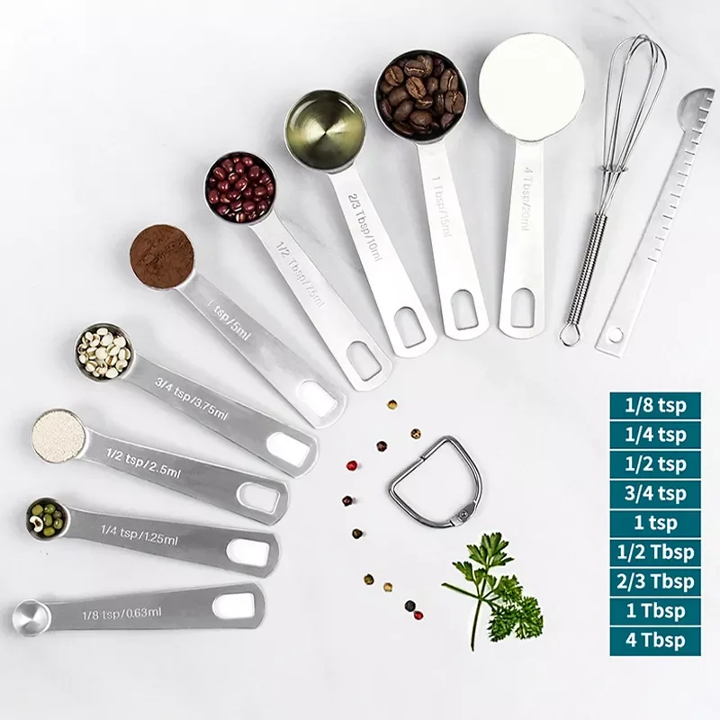Measuring Spoons Set - Heavy Duty Stainless Steel Measuring Tools For Kitchen Cooking and Home Baking
Measuring Spoons Set - Heavy Duty Stainless Steel Measuring Tools For Kitchen Cooking and Home Baking