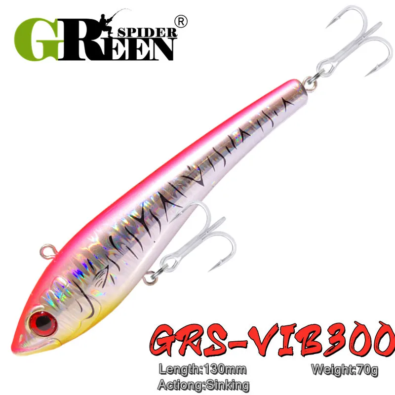 GREENSPIDER 14cm 80g Fishing Lures Sinking Pencil VIB Wobbler Stickbait Artificial Hard Bait for Sea Tuna GT Fishing Lure 
GREENSPIDER 14cm 80g Fishing Lures Sinking Pencil VIB Wobbler Stickbait Artificial Hard Bait for Sea Tuna GT Fishing Lure