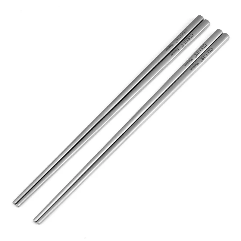 1 Pair Titanium Chopsticks 99.6% Pure Titanium Chopsticks 23.5cm Portable Durable Chopsticks Household Dinnerware 
1 Pair Titanium Chopsticks 99.6% Pure Titanium Chopsticks 23.5cm Portable Durable Chopsticks Household Dinnerware
