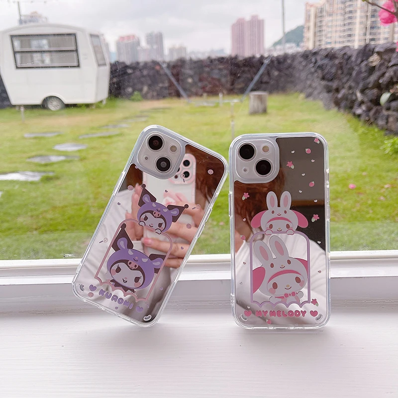 Bandai Melody Kuromi Mirror Phone Case for iPhone 11 12 13 Pro Max 8 7 6 6S Plus X 5 XR XS Cover
Bandai Melody Kuromi Mirror Phone Case for iPhone 11 12 13 Pro Max 8 7 6 6S Plus X 5 XR XS Cover
