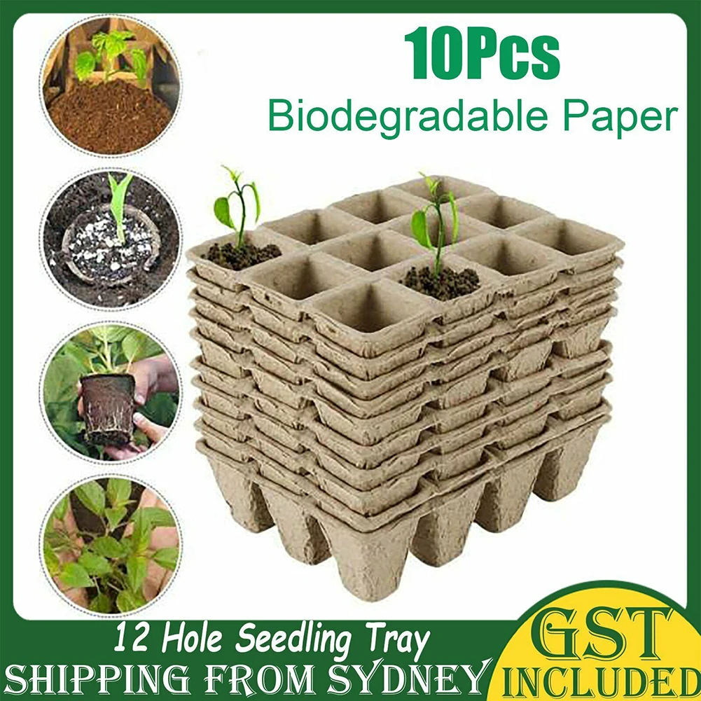 10pcs 12Hole Biodegradable Paper Pots Tray Starting Garden Nursery Eco-Friendly Seedling Trays Plant Pots Planting Garden
10pcs 12Hole Biodegradable Paper Pots Tray Starting Garden Nursery Eco-Friendly Seedling Trays Plant Pots Planting Garden
