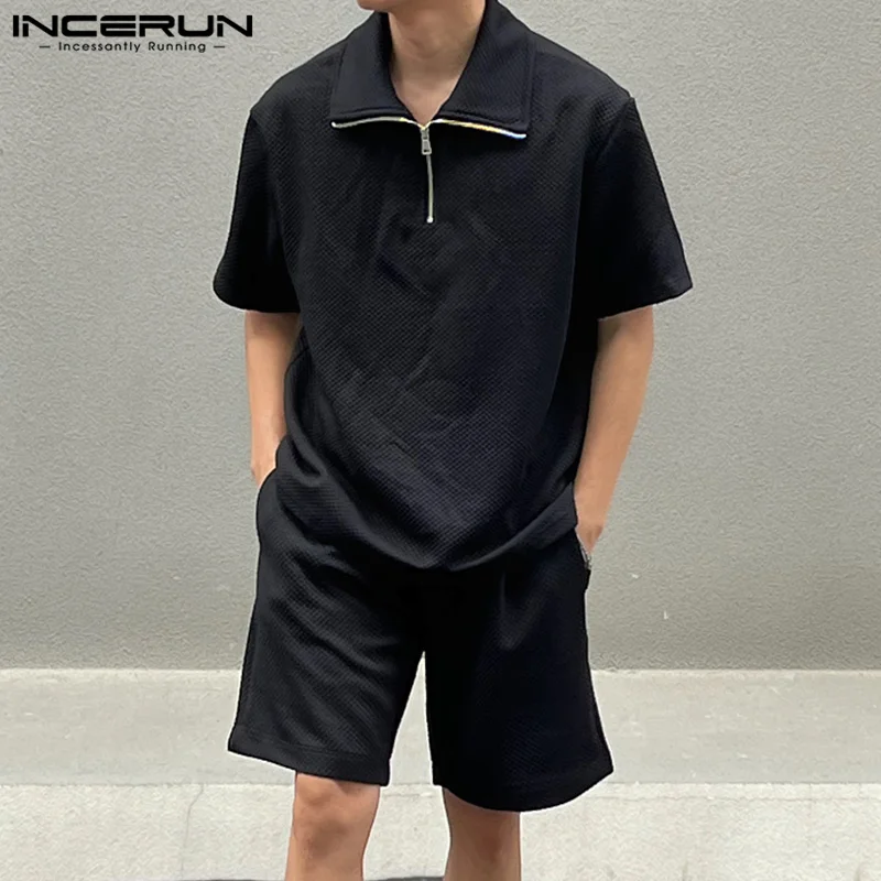 2023 Men Sets Solid Color Summer Lapel Zipper Short Sleeve Shirt & Shorts 2PCS Streetwear Fashion Casual Men Suits S-5XL INCERUN
2023 Men Sets Solid Color Summer Lapel Zipper Short Sleeve Shirt & Shorts 2PCS Streetwear Fashion Casual Men Suits S-5XL INCERUN