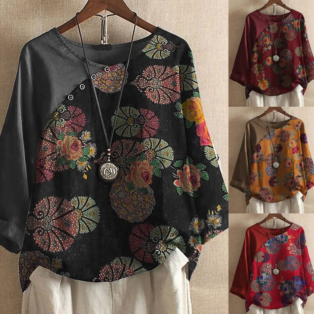 Women Autumn Tops Button Flower Long Sleeve Linen T-shirt Blouse Top Sky Women Sports Top
Women Autumn Tops Button Flower Long Sleeve Linen T-shirt Blouse Top Sky Women Sports Top