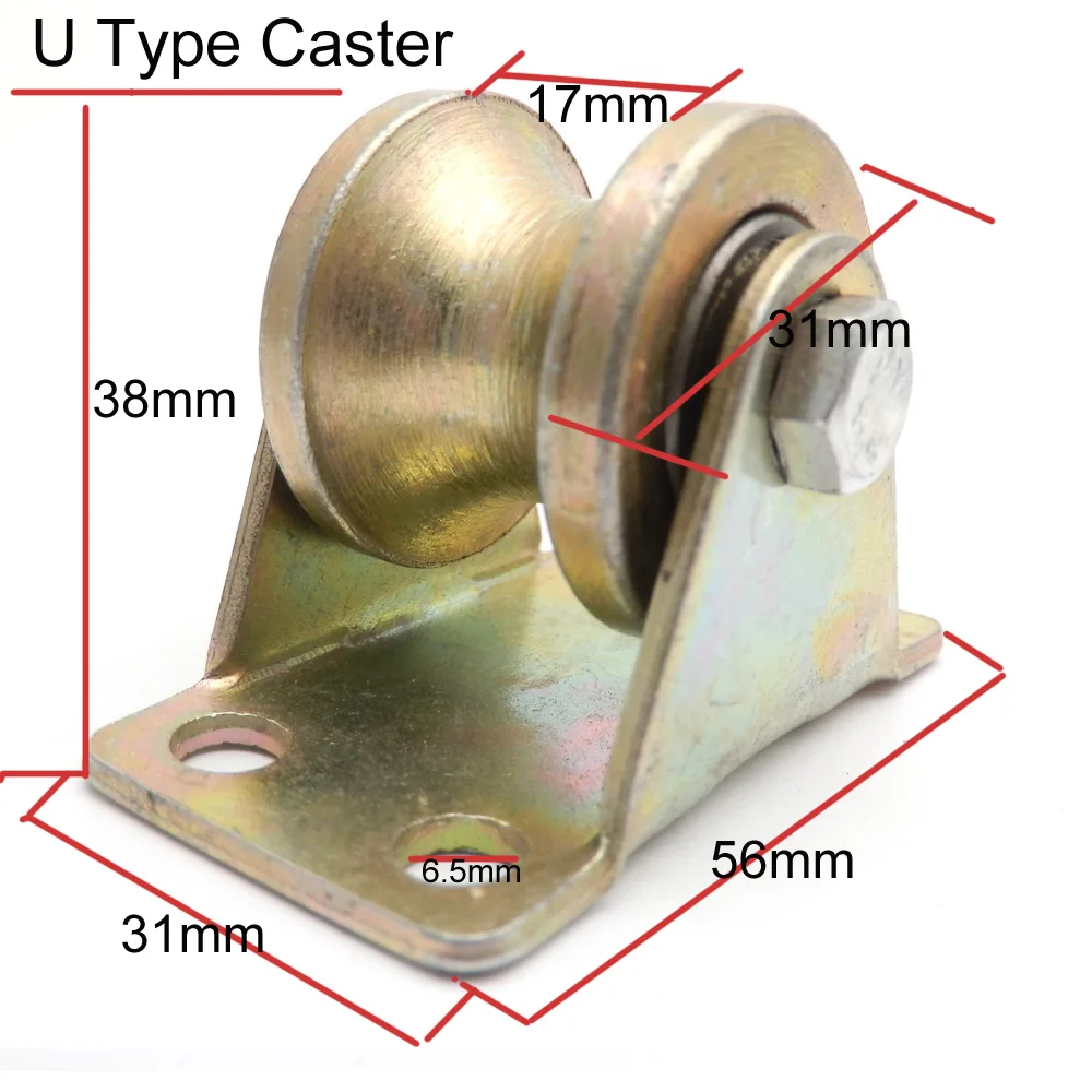 2PC Groove Rigid Caster 31mm Diameter Bearing Steel Wheel Type U Shape Sliding Door Heavy Duty Pulley Groove Wheel Colored steel
2PC Groove Rigid Caster 31mm Diameter Bearing Steel Wheel Type U Shape Sliding Door Heavy Duty Pulley Groove Wheel Colored steel