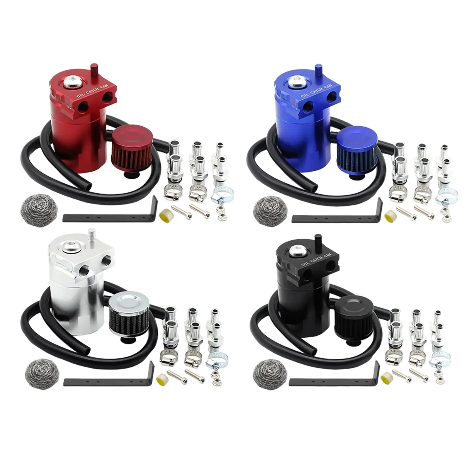 Oil Separator Catch Can 350ml Capacity with Bracket Aluminum Good Sealing to Prevent Leakage
Oil Separator Catch Can 350ml Capacity with Bracket Aluminum Good Sealing to Prevent Leakage