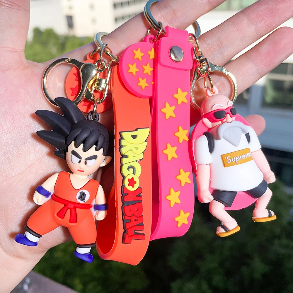 Dragon Ball Silicone Keychains Anime Character Figures Son Goku Master Roshi Pendant Car Keyring for Children Kawaii Gift
Dragon Ball Silicone Keychains Anime Character Figures Son Goku Master Roshi Pendant Car Keyring for Children Kawaii Gift