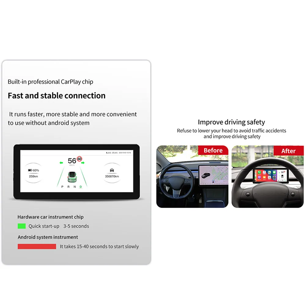 Цифровой ЖК-дисплей 8,8 дюйма для приборной панели, монитор для Tesla Model 3, модель Y, GPS-навигация, мультимедийный плеер
Цифровой ЖК-дисплей 8,8 дюйма для приборной панели, монитор для Tesla Model 3, модель Y, GPS-навигация, мультимедийный плеер