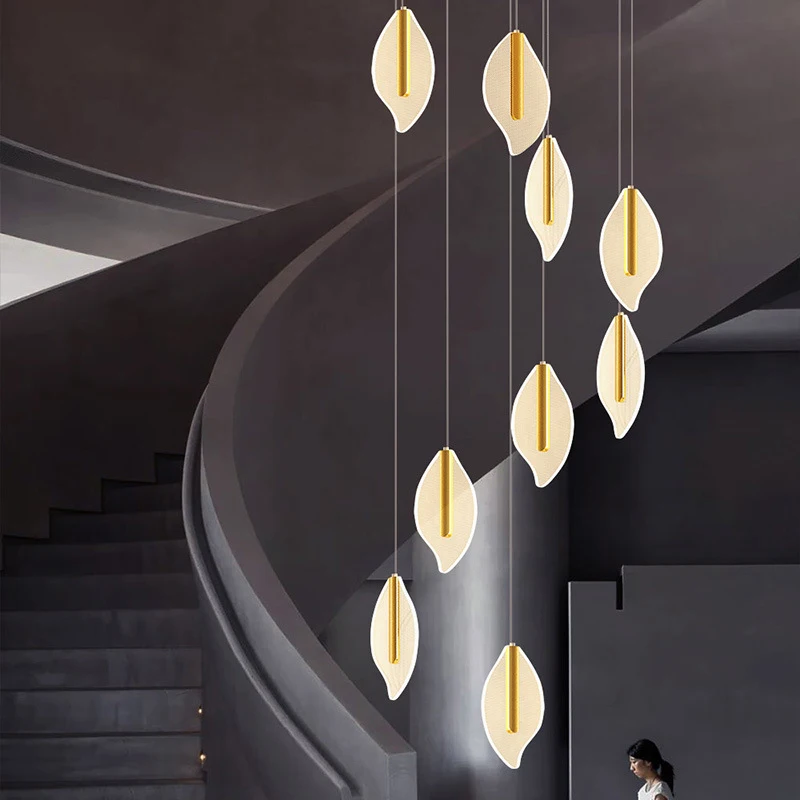 Modern LED acrylic chandelier modern staircase lighting lamps living room long line pendant coffee shop decorative Chandelier
Modern LED acrylic chandelier modern staircase lighting lamps living room long line pendant coffee shop decorative Chandelier