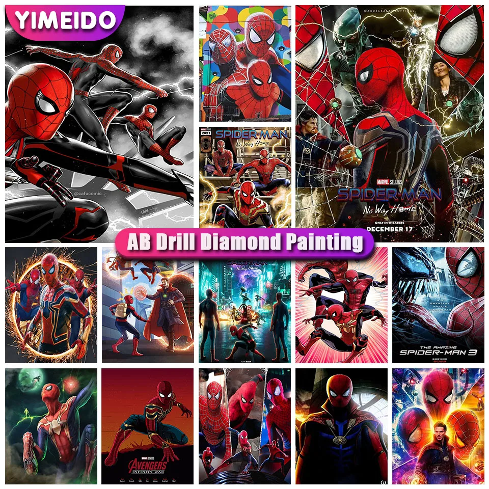 Disney 5D AB Diamond Painting Marvel Spiderman Mosaic Rhinestones Picture Cartoon Full Diamond Embroidery Portrait Cross Stitch
Disney 5D AB Diamond Painting Marvel Spiderman Mosaic Rhinestones Picture Cartoon Full Diamond Embroidery Portrait Cross Stitch