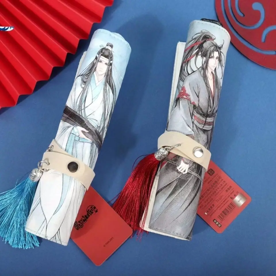

Up Shi фигурка подарок Wei мультфильм Wangji Mo Dao сумка для вееров хранение студентов официальный Zu рулон канцелярская ручка Grandmaster Wuxian сумка Lan