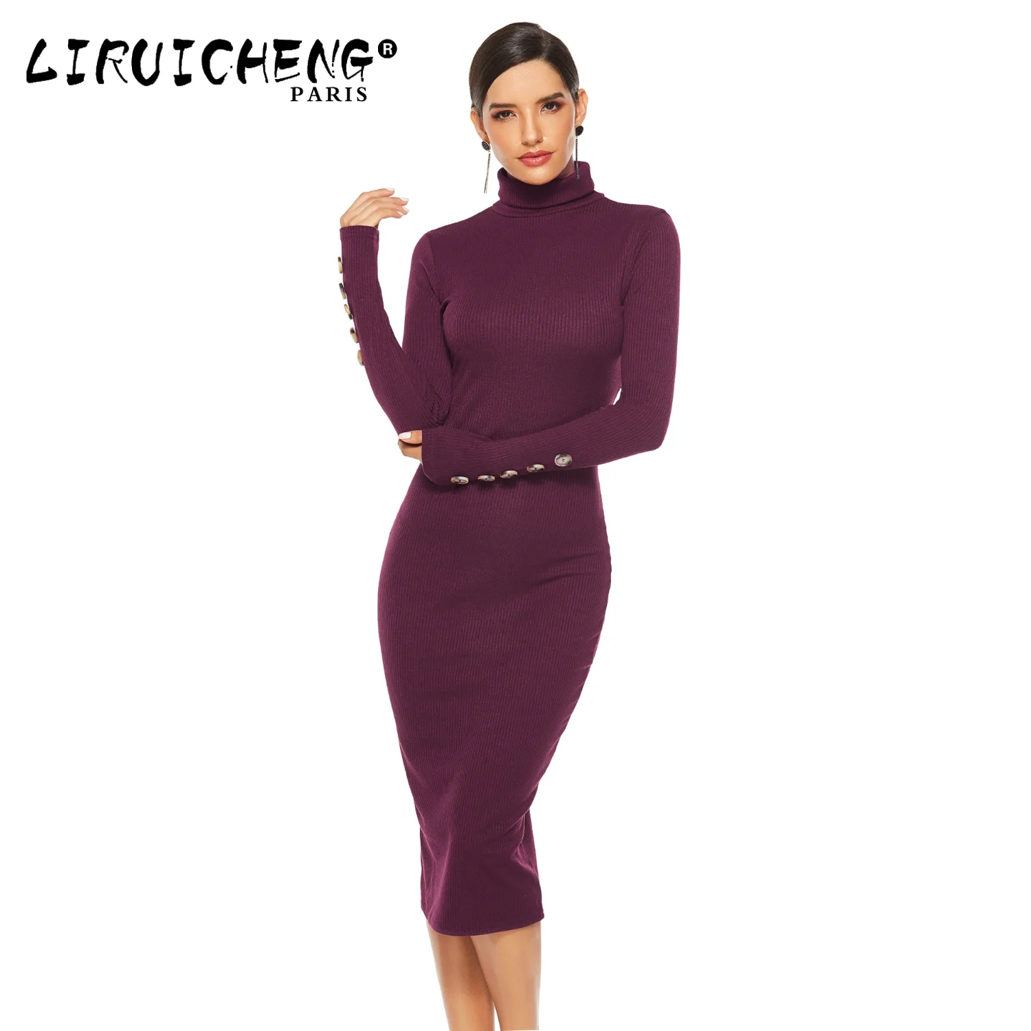 2023 Women's Autumn Winter Fashion Undercoat Sweater Long Skirt Long Sleeve Stretch Slim High Neck Knitted Dress
2023 Women's Autumn Winter Fashion Undercoat Sweater Long Skirt Long Sleeve Stretch Slim High Neck Knitted Dress
