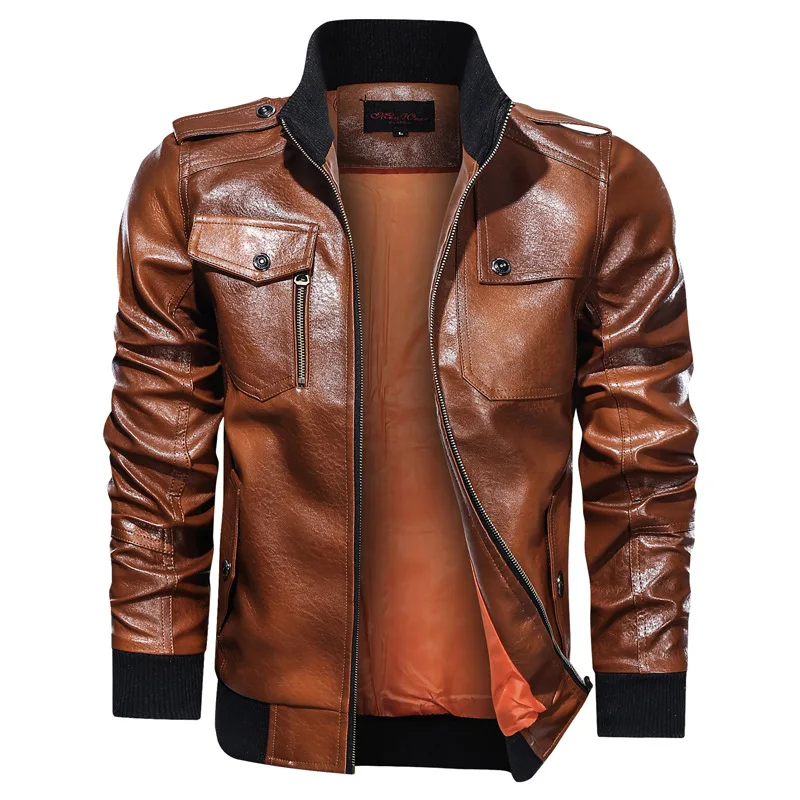 New Casual Men's PU Leather Jacket Autumn Stand Collar Leather Jacket Fashion Coat
New Casual Men's PU Leather Jacket Autumn Stand Collar Leather Jacket Fashion Coat