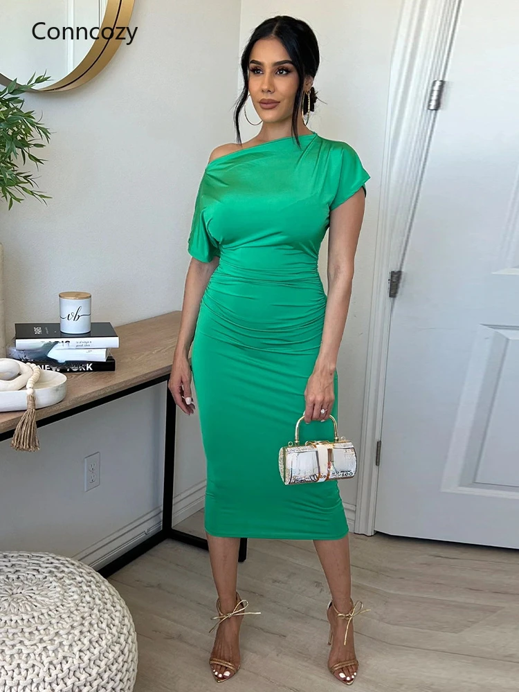 Summer Dress Slim Sexy Party Dress Fashion Women Fashion Elegant Solid Color Diagonal Neck Strapless Tight Dress Women 2022 New
Summer Dress Slim Sexy Party Dress Fashion Women Fashion Elegant Solid Color Diagonal Neck Strapless Tight Dress Women 2022 New