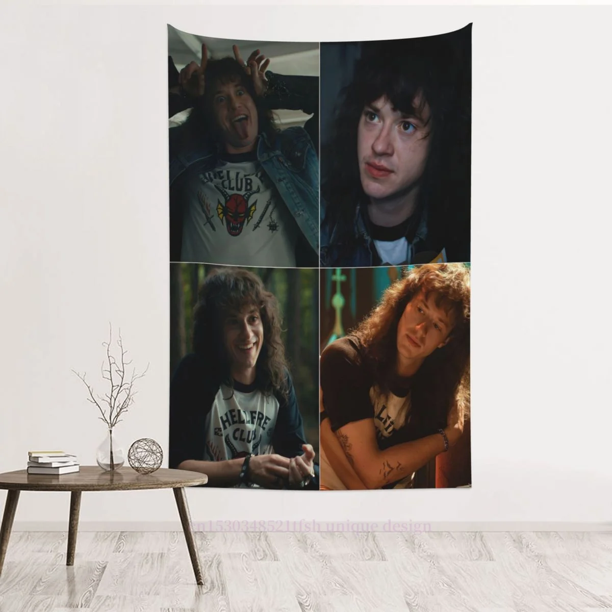 

Eddie Munson Stranger Things Cloth Large Tapestry Wall Hanging Home Room Decor Aesthetic Decoration