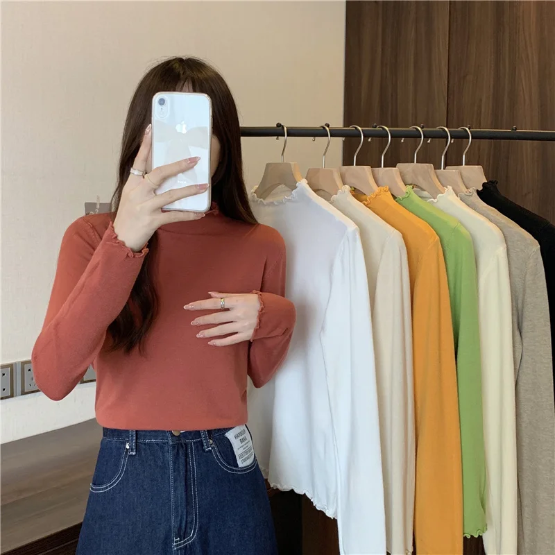 Autumn 2022 New Style Half High Collar Wooden Ear Knit Bottoming Shirt Top Early Autumn Women's Long Sleeved Sweater
Autumn 2022 New Style Half High Collar Wooden Ear Knit Bottoming Shirt Top Early Autumn Women's Long Sleeved Sweater