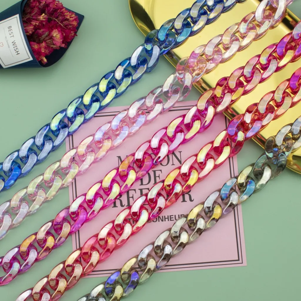Wholesale Accessory Jewelry Findings DIY Beads Assembled Parts Twisted Chain Acrylic Symphony AB Transparent 30/50pcs
Wholesale Accessory Jewelry Findings DIY Beads Assembled Parts Twisted Chain Acrylic Symphony AB Transparent 30/50pcs