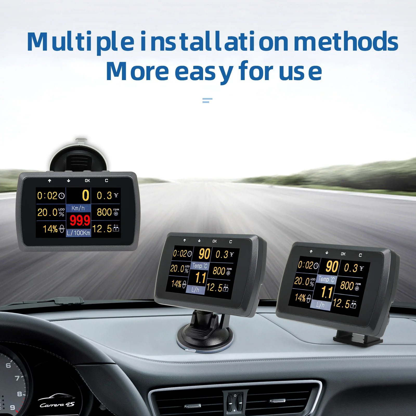 Car Head Up Display Car OBD2 Gauge with Holder Speed Fuel Consumption Voltage Tire Pressure Monitoring OBD Driving Computer
Car Head Up Display Car OBD2 Gauge with Holder Speed Fuel Consumption Voltage Tire Pressure Monitoring OBD Driving Computer
