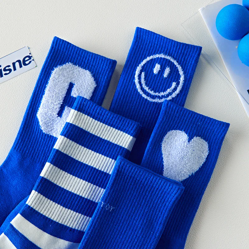 Klein Blue Socks Fashion Letter Smiley Women's Cotton Knee High Socks Women Retro Style Casual Street Sports Harajuku Socks Cute
Klein Blue Socks Fashion Letter Smiley Women's Cotton Knee High Socks Women Retro Style Casual Street Sports Harajuku Socks Cute