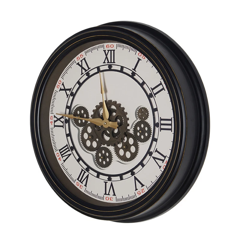 Metal Gear Wall Clock Silent American Large Clock Vintage Metal Clocks Wall Home Decor Home Living Room Decoration Gift
Metal Gear Wall Clock Silent American Large Clock Vintage Metal Clocks Wall Home Decor Home Living Room Decoration Gift