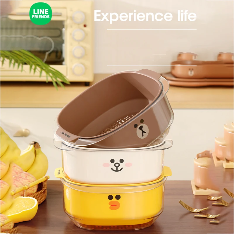 LINE FRIENDS BROWN SALLY CONY Vegetable Washing Basin Drain Basket Double-layer Fruit Basin Storage Fruit and Vegetable Basket
LINE FRIENDS BROWN SALLY CONY Vegetable Washing Basin Drain Basket Double-layer Fruit Basin Storage Fruit and Vegetable Basket