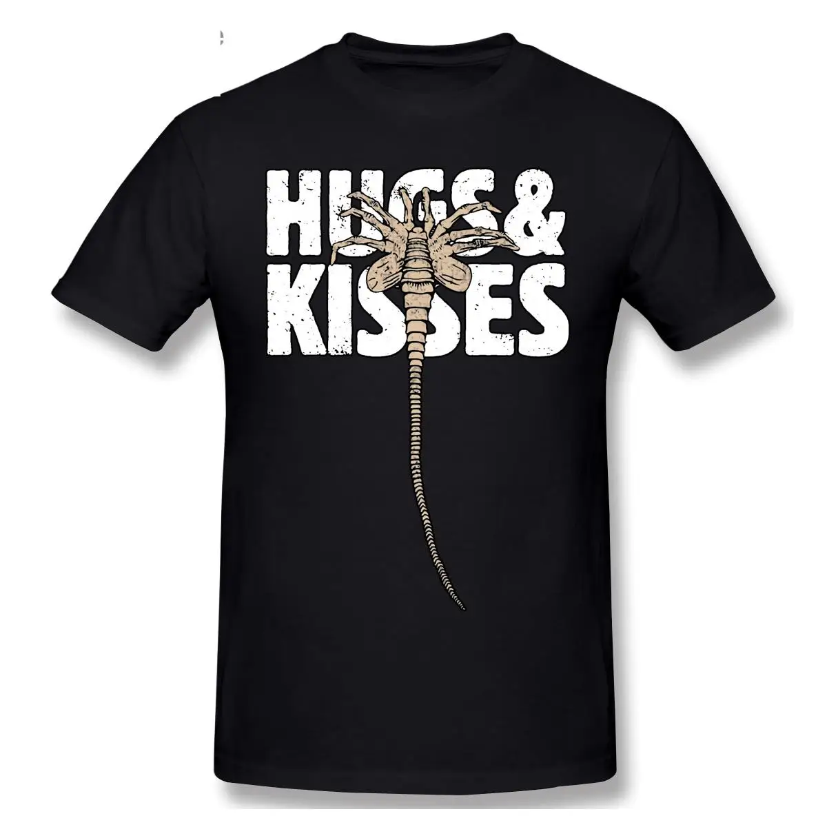 

Hugs Kisses Tshirt Xoxo Ripley Prometheus T shirt Nostromo Weyland Alien Face Hugger Casual Men O-neck 100% Cotton T-shirts Top