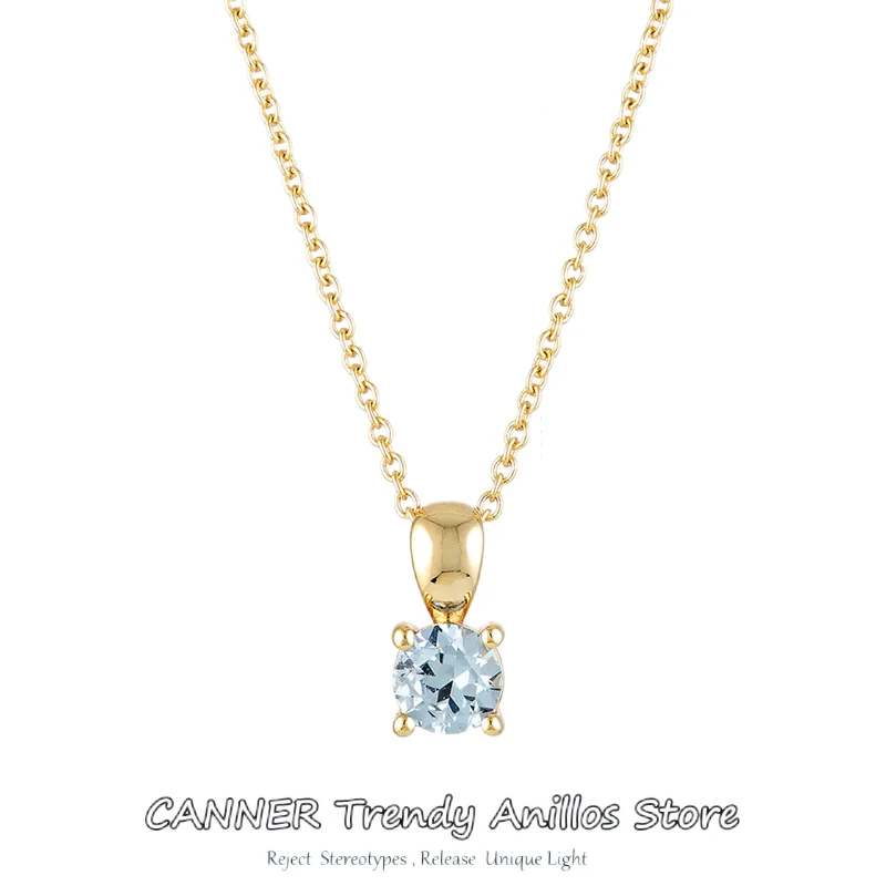 CANNER Simple 925 Sterling Silver 12-Months Sparkling Zircon Pendant Necklace for Women Wedding Engagement Fine Jewelry collars 
CANNER Simple 925 Sterling Silver 12-Months Sparkling Zircon Pendant Necklace for Women Wedding Engagement Fine Jewelry collars