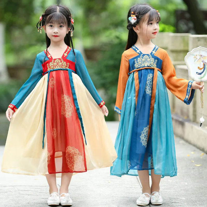 Girl Autumn New Oriental Retro Embroidery Fluffy Hanfu Dress Chinese Style Traditional Skirt Party Evening Performance Vestido
Girl Autumn New Oriental Retro Embroidery Fluffy Hanfu Dress Chinese Style Traditional Skirt Party Evening Performance Vestido