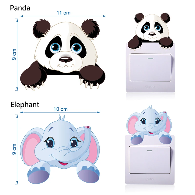 Cartoon Cute Animal Socket Switch Stickers Vinyl Wall Decorative Decals for Home Decor Lovely Animals Stickers Removable
Cartoon Cute Animal Socket Switch Stickers Vinyl Wall Decorative Decals for Home Decor Lovely Animals Stickers Removable