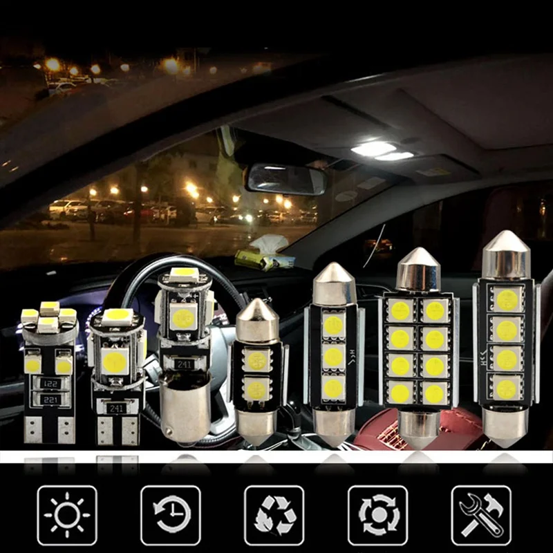 23Pcs/Set LED Car Interior Reading Light Auto Plate Lamp 6500K White Super Bright Double Point Light Auto Light Accessories
23Pcs/Set LED Car Interior Reading Light Auto Plate Lamp 6500K White Super Bright Double Point Light Auto Light Accessories