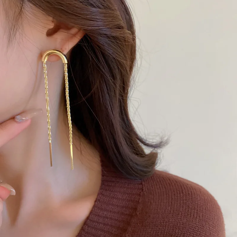 Fashion Geometric Tassel Earrings for Women Simple Classic Gold Drop Dangle Stud Earring Party Trendy Jewelry Accessories
Fashion Geometric Tassel Earrings for Women Simple Classic Gold Drop Dangle Stud Earring Party Trendy Jewelry Accessories
