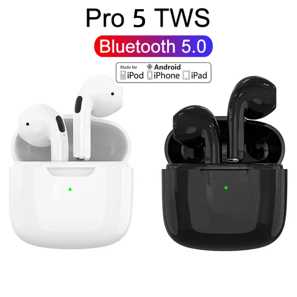 Pro 5 Mini Headphones Bluetooth 5.0 Earphones True Wireless Earbuds Waterproof Handsfree Headsets With Mic Charging Box Earbuds
Pro 5 Mini Headphones Bluetooth 5.0 Earphones True Wireless Earbuds Waterproof Handsfree Headsets With Mic Charging Box Earbuds