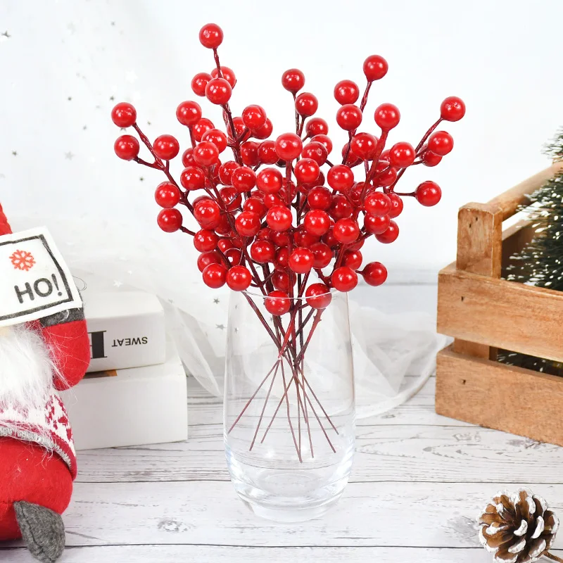 10pcs Christmas Red Berries Stems Artificial Berry Bouquet Xmas Tree Decorations Ornament Holiday Floral Crafts Home Decoration
10pcs Christmas Red Berries Stems Artificial Berry Bouquet Xmas Tree Decorations Ornament Holiday Floral Crafts Home Decoration