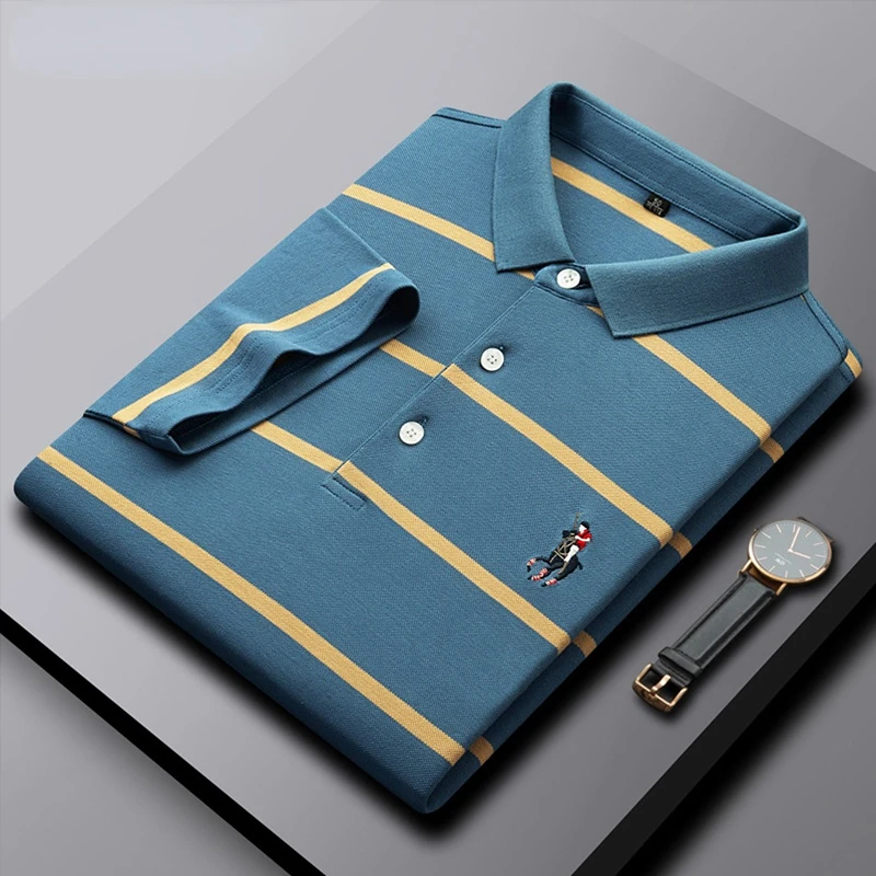 2022 New Embroidery High-quality Polo Tshirts for Men Designer Top Summer Cotton Korea Logo Short Sleeve Luxury Striped Polos
2022 New Embroidery High-quality Polo Tshirts for Men Designer Top Summer Cotton Korea Logo Short Sleeve Luxury Striped Polos