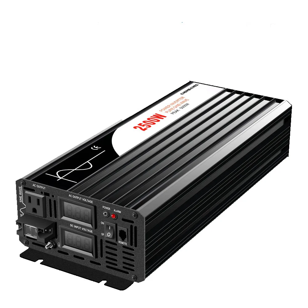 2500W 2500Watt 2.5KW 2.5KVA dc 12V 24V 48V to ac 110v 120v 220v 230v solar power inverter high frequency pure sine wave inverter
2500W 2500Watt 2.5KW 2.5KVA dc 12V 24V 48V to ac 110v 120v 220v 230v solar power inverter high frequency pure sine wave inverter