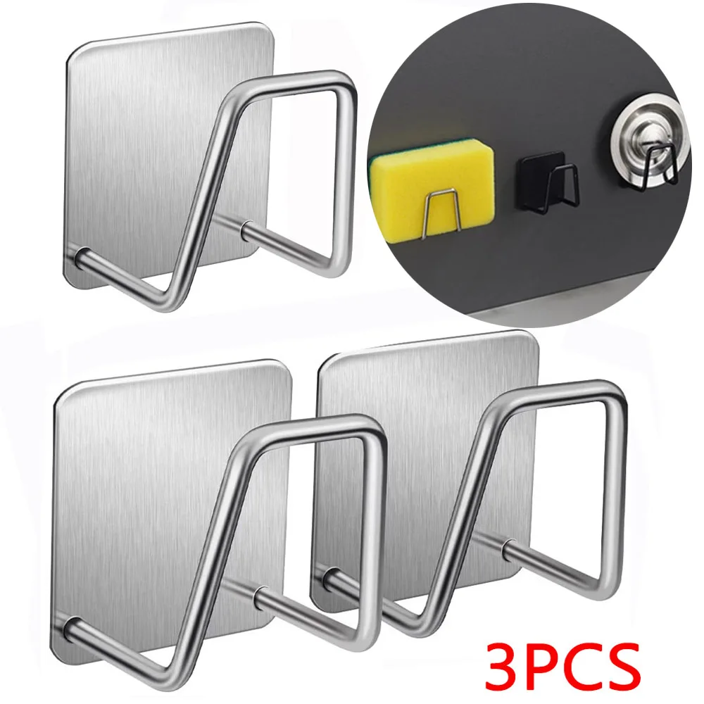 3Pcs Kitchen Stainless Steel Sink Sponges Holder 304 Self Adhesive Drain Drying Rack Kitchen Sink Accessories Storage Organizer
3Pcs Kitchen Stainless Steel Sink Sponges Holder 304 Self Adhesive Drain Drying Rack Kitchen Sink Accessories Storage Organizer