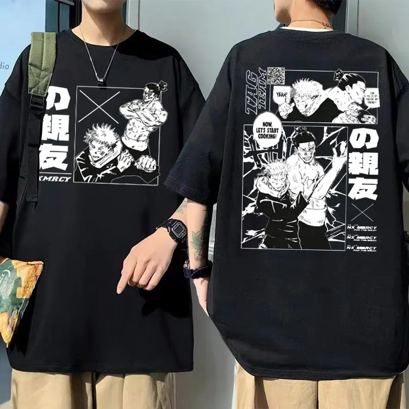 Manga Oversized T Shirt Japanese Anime Jujutsu Kaisen Print T-shirt Men Women Fashion Cartoon Satoru Gojo Itadori Yuji Tshirt
Manga Oversized T Shirt Japanese Anime Jujutsu Kaisen Print T-shirt Men Women Fashion Cartoon Satoru Gojo Itadori Yuji Tshirt