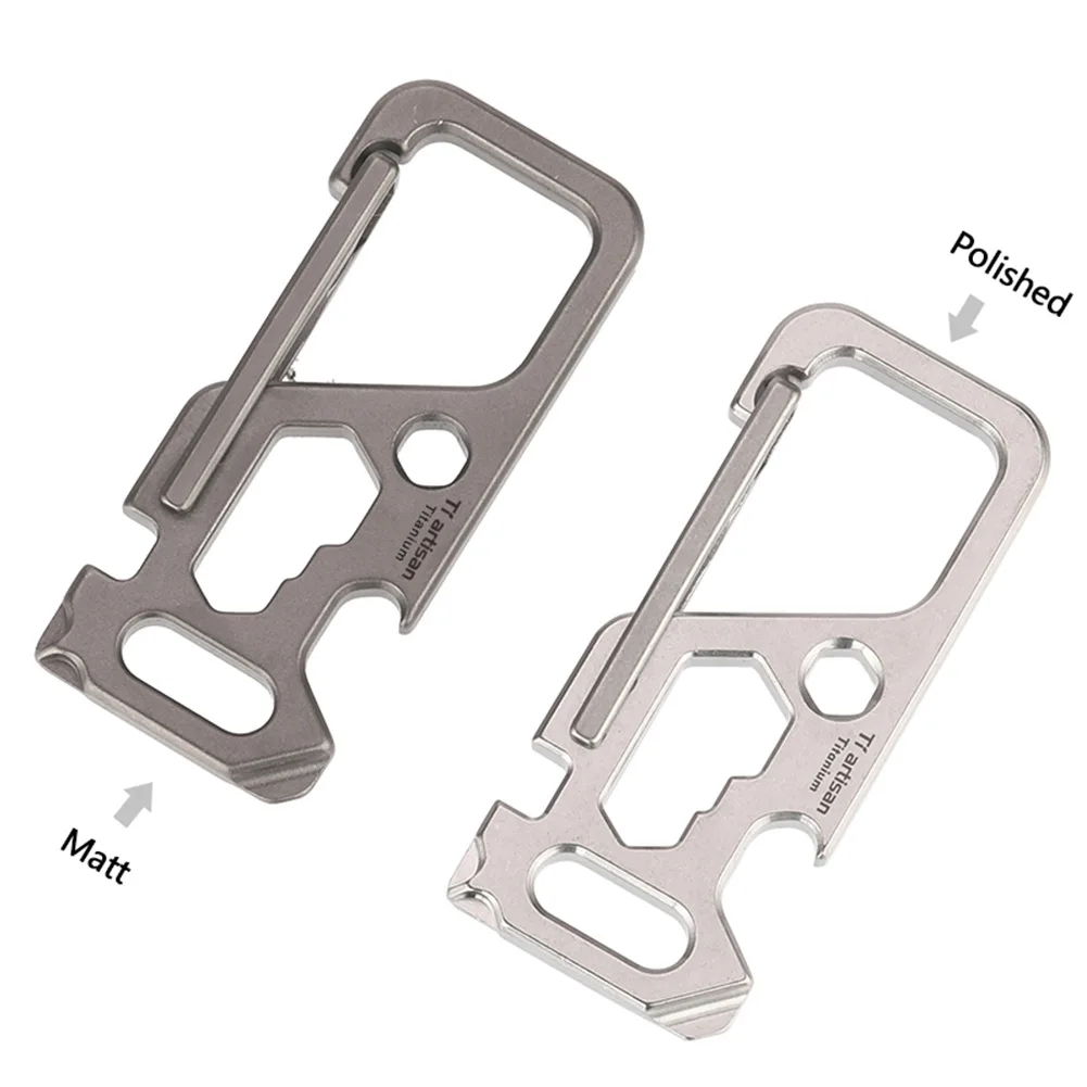 Outdoor Multi-Tool Titanium Alloy Clip Key Chain Wrench Bike Spoke Spanner Carabiner Snap Hook Titanium Alloy Safety Buckle Tool
Outdoor Multi-Tool Titanium Alloy Clip Key Chain Wrench Bike Spoke Spanner Carabiner Snap Hook Titanium Alloy Safety Buckle Tool