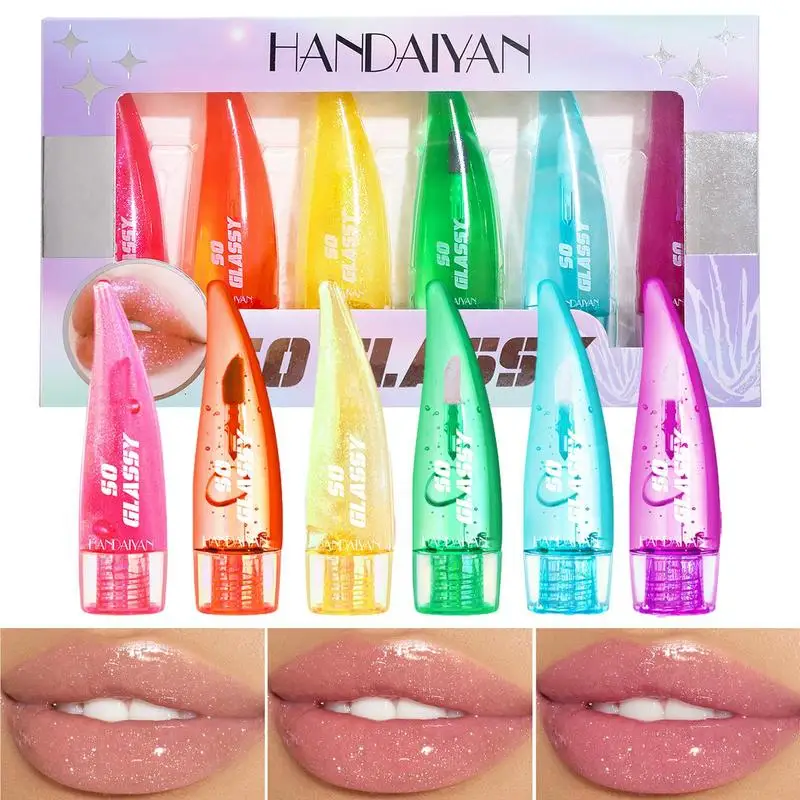 

Color Changing Lip Gloss 6 Pcs PH Lip Gloss Color Changing Lip Balm Long Lasting Jelly Lipstick Moisturizing Lip Care Plumper