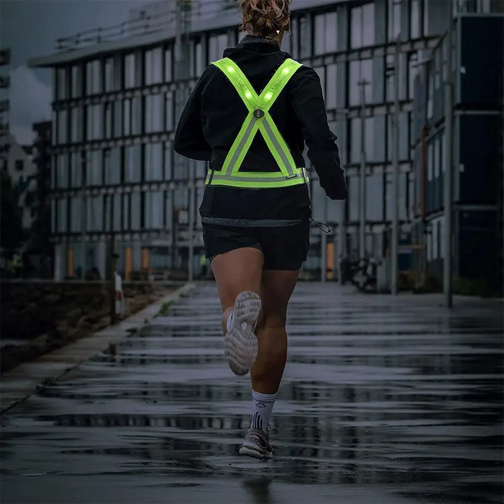 Led Reflective Vest Safety Vest For Night Running Motorcycle Cycling Belt Usb Charging G7y1 
Led Reflective Vest Safety Vest For Night Running Motorcycle Cycling Belt Usb Charging G7y1