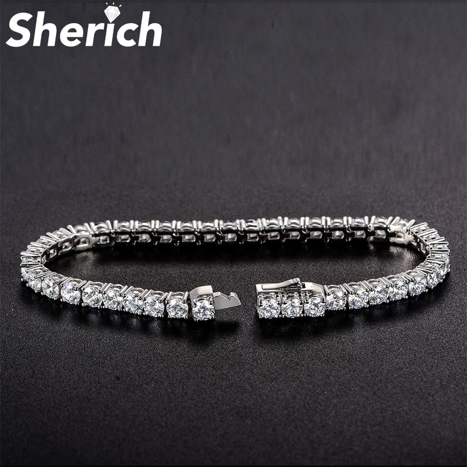 Sherich Single Row Diamond High Carbon Diamond 100% 925 Sterling Silver Simple Atmosphere Bracelet Women's Brand Fine Jewelry
Sherich Single Row Diamond High Carbon Diamond 100% 925 Sterling Silver Simple Atmosphere Bracelet Women's Brand Fine Jewelry