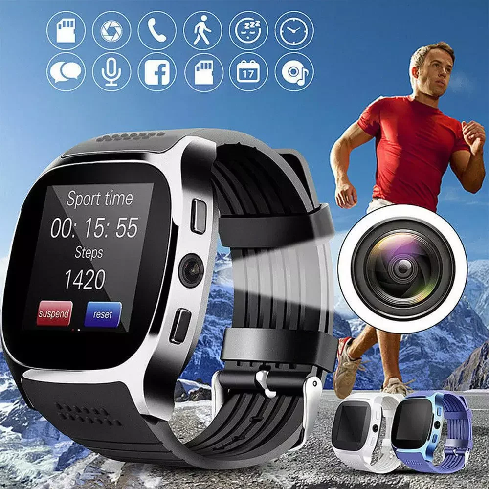Smart Watch T8 Bluetooth With Camera Support SIM TF Card Pedometer Men Women Call Sport Smartwatch For Android Phone PK Q18 DZ09
Smart Watch T8 Bluetooth With Camera Support SIM TF Card Pedometer Men Women Call Sport Smartwatch For Android Phone PK Q18 DZ09